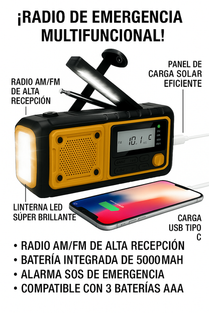 Radio de Emergencia Solar multifuncional
